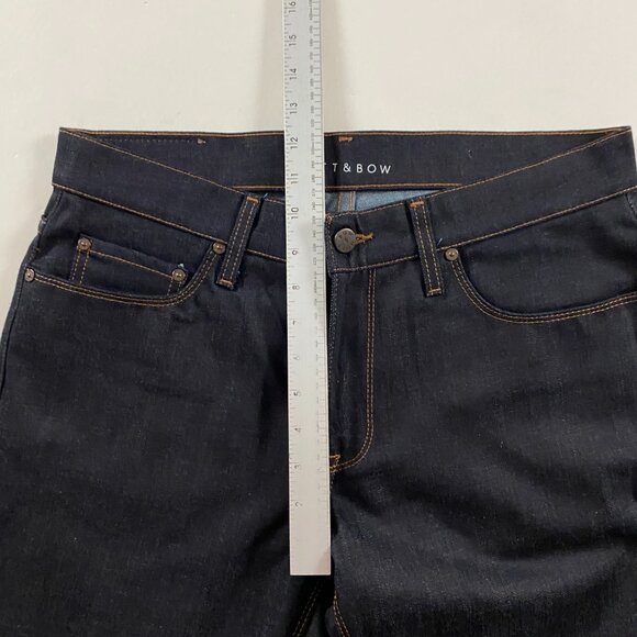 NWOT Mott & Bow Jeans Straight Mens 32x32 Fit 33x30 Rivington Raw Dark Wash Blue - Picture 11 of 14